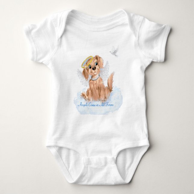 Body Para Bebê Os anjos vêm em todos os formulários (Frente)