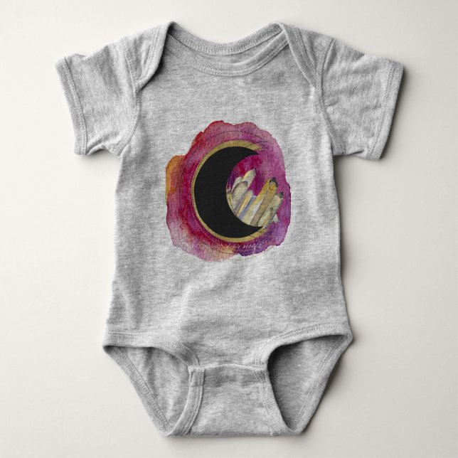 Body Para Bebê Os cristais "universo são" bodysuit holístico (Frente)