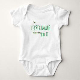 Body Para Bebê Os Leprechauns Fizeram-Me Fazê-Lo