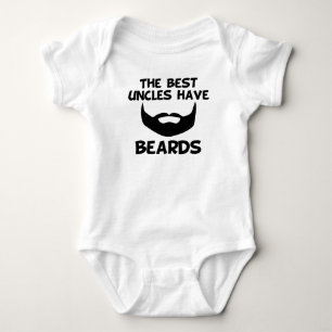 Body Para Bebê Os melhores tios têm barbas