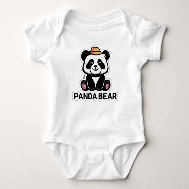 Body Para Bebê Oso Panda (Frente)