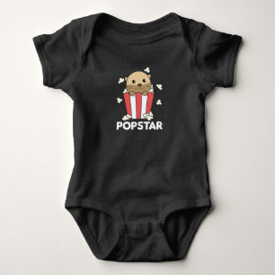 Body Para Bebê Otter Popcorn Pop Star Poppin Funny