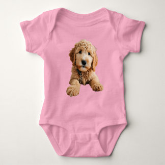 Body Para Bebê Ouro Doodle Puppy
