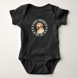 Body Para Bebê Ouro Labrador Mais Amigos Para A Vida