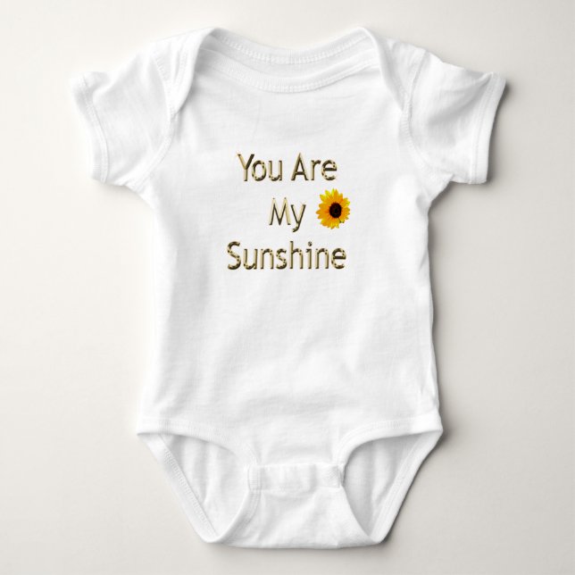 Body Para Bebê Ouro Que Você Seja Meu Sol, (Frente)