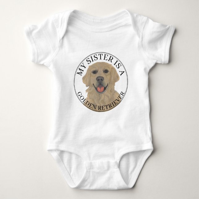 Body Para Bebê Ouro Retriever Big Sister (Frente)