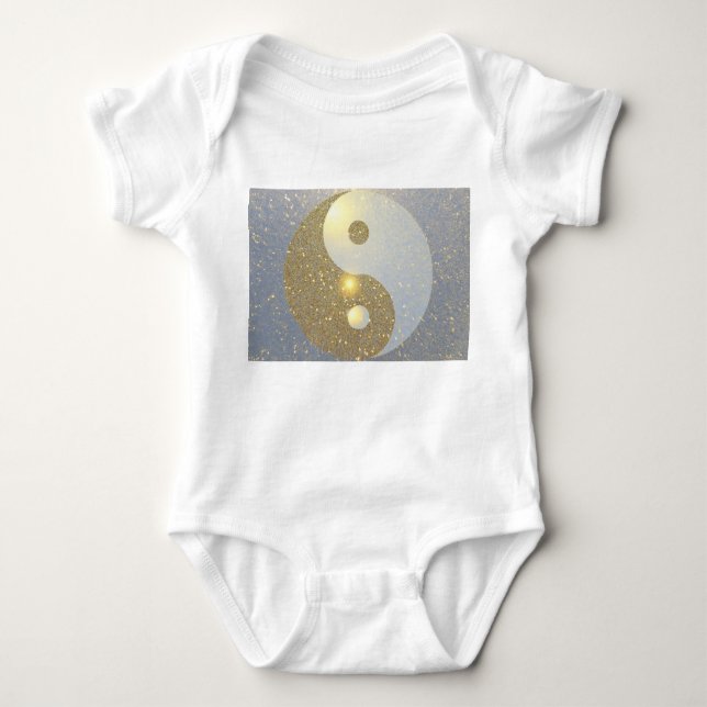Body Para Bebê Ouro Ying Yang (Frente)