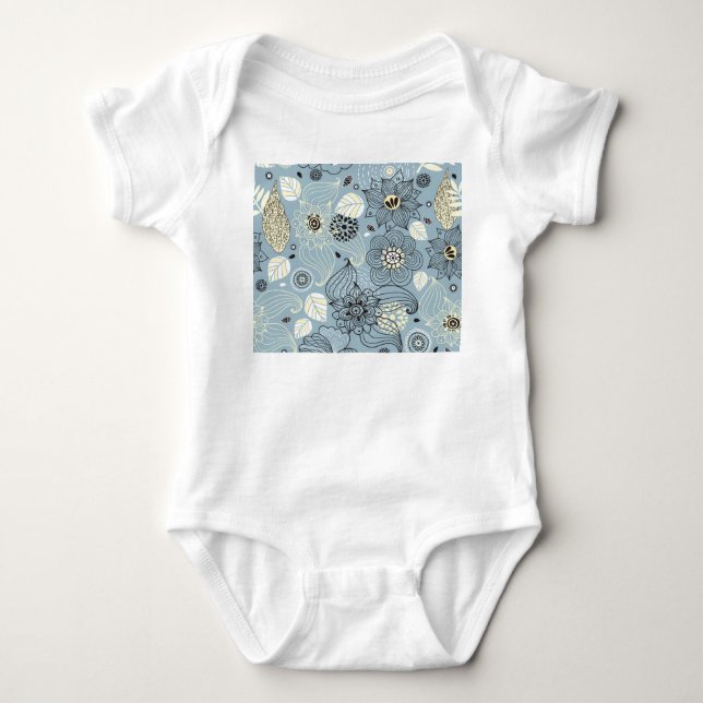 Body Para Bebê outono Floral: Design de sazonal Elegante (Frente)