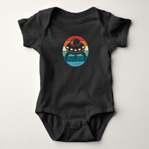 Body Para Bebê OVNI Retro Sunset