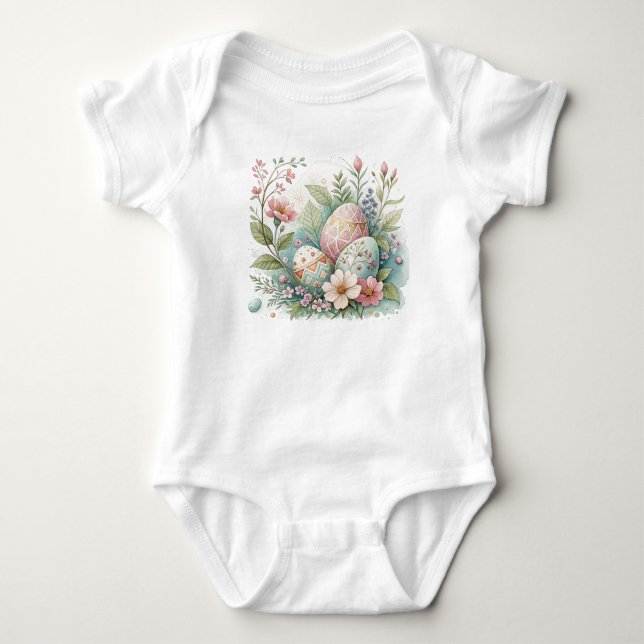 Body Para Bebê Ovo de Páscoa Bonito (Frente)