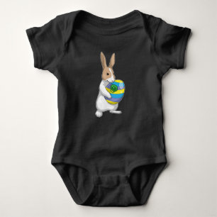 Body Para Bebê Ovoador de Páscoa de Páscoa Bunny Pacificador