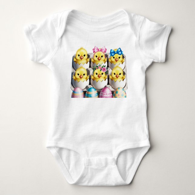 Body Para Bebê Ovos de Páscoa Crianças (Frente)