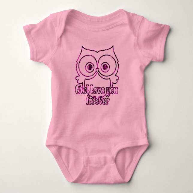 Body Para Bebê Owl Te Ama (Frente)