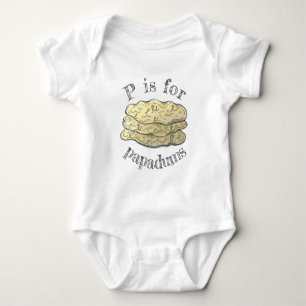 Body Para Bebê P é para o Restaurante Indiano Papadum Flatbreads 