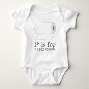 Body Para Bebê P é para PAPER TOWELS Cozinha Roll ABC