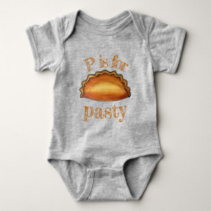 Body Para Bebê P é para Pasty British Meat Pie Savory UK Comida