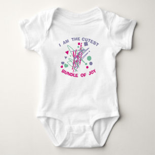 Body Para Bebê Pacote de Alegria Mais Fofo Rosa Roxo Azul Turques