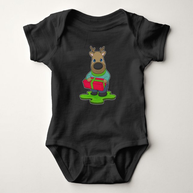 Body Para Bebê Pacote de Natal para Reindeer (Frente)