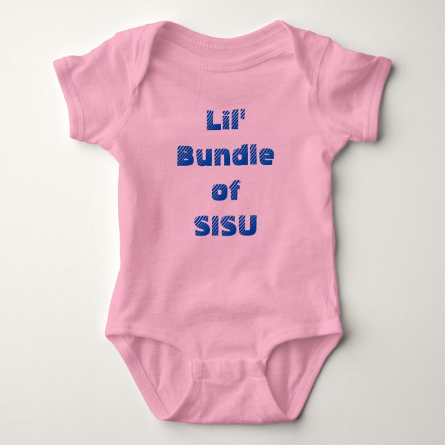 Body Para Bebê Pacote Lil' de SISU Baby One-Piece (Rosa) (Frente)