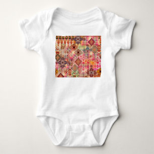 Body Para Bebê Padrão Abstrato digital étnico sem costura