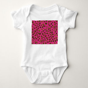 Body Para Bebê Padrão de aquarela com pele de leopardo abstrata.