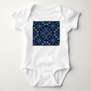 Body Para Bebê Padrão de Bordado de Boho Étnico Sem Costura