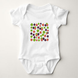 Body Para Bebê Padrão de Fruta de Verão da Fig Mediterrânica