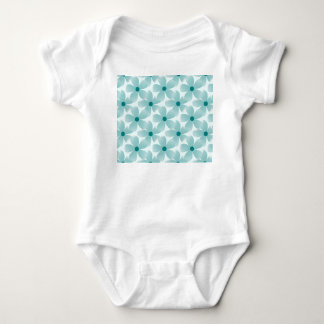 Body Para Bebê Padrão floral verde.