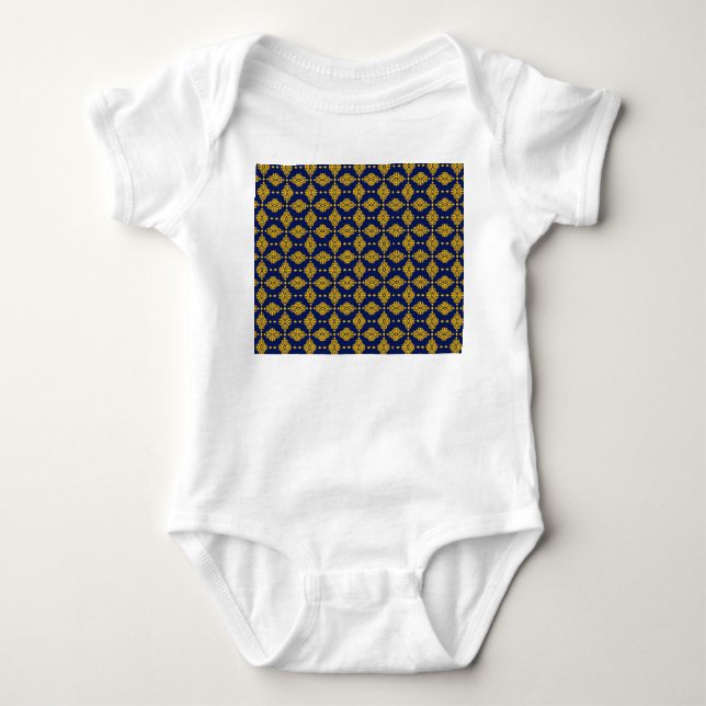 Body Para Bebê Padrão Invisível Com Estilo Geométrico Abstrato. (Frente)