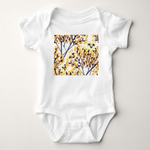 Body Para Bebê Padrão Moderno da Árvore de outono de abstrato