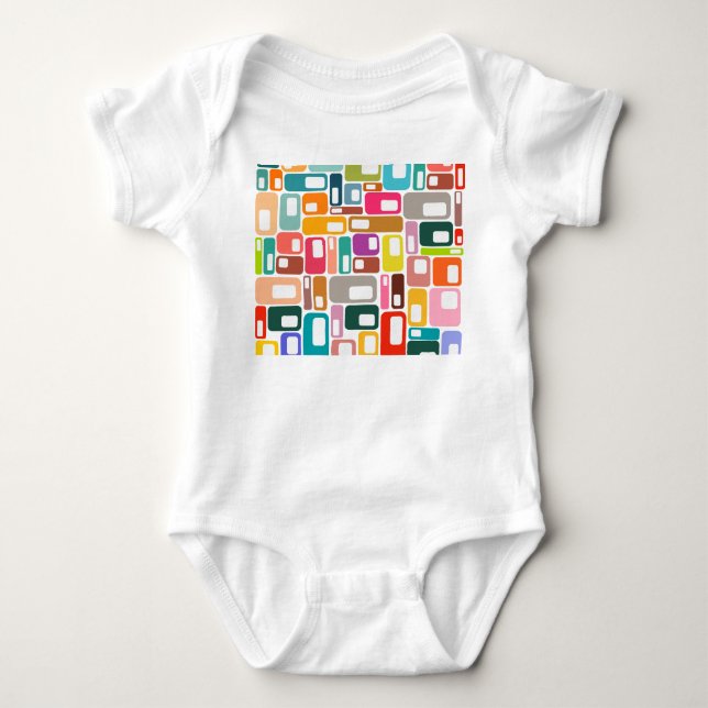 Body Para Bebê Padrão moderno do século médio (Frente)