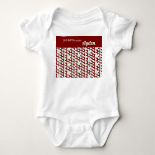 Body Para Bebê Padrão retrorreflector adorável, SHRIMPLY Vermelho