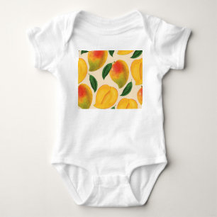 Body Para Bebê Padrão sem costura da Fruta de Mango