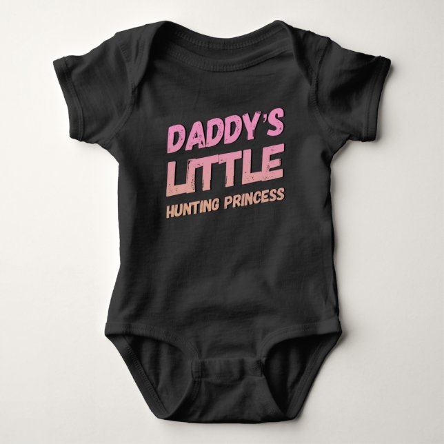 Body Para Bebê Pai Caçadora Princesa Bebê Bonitinho (Frente)