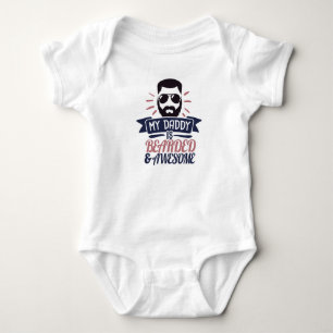 Body Para Bebê pai com barba incrível