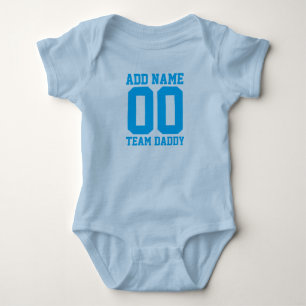 Body Para Bebê Pai de Equipe Personalizado com Número
