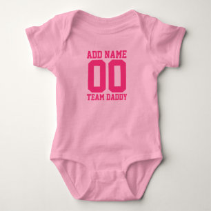 Body Para Bebê Pai de Equipe Personalizado com Número