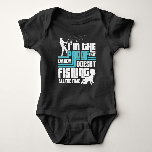 Body Para Bebê Pai De Pesca Engraçado (Frente)