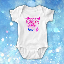 Body Para Bebê Pai de primeiro Dia de os pais feliz |
