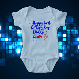 Body Para Bebê Pai de primeiro Dia de os pais feliz |