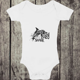 Body Para Bebê pai de tubarão Pais Filho que corresponde à famíli