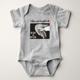 Body Para Bebê "Pai e Filha: Pai é meu herói"