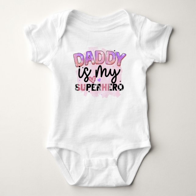 Body Para Bebê Pai É Meu Super-Herói (Frente)