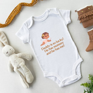 Body Para Bebê Pai é tão sortudo