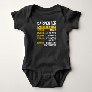 Body Para Bebê Pai Engraçado de Woodworking Padre Carpenter Hor