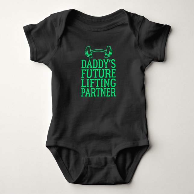 Body Para Bebê Pai Gym Bebê Cresce Presentes Engraçados (Frente)