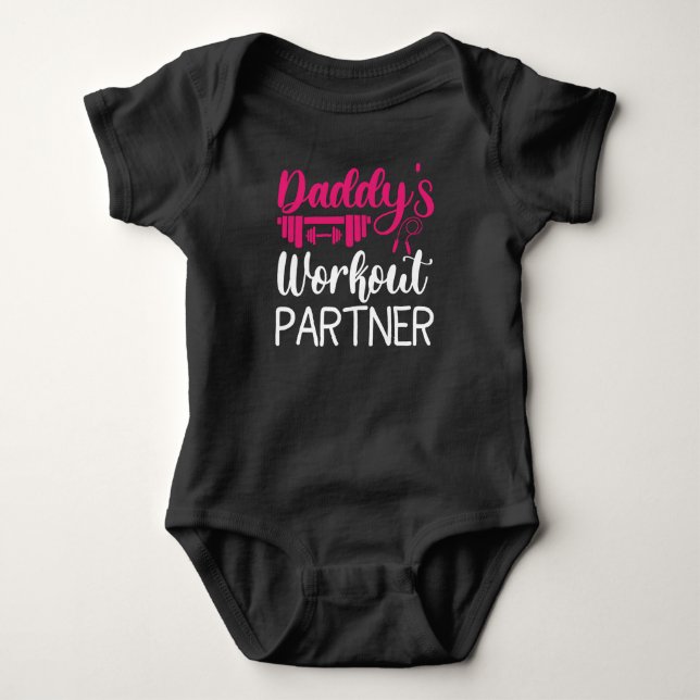 Body Para Bebê Pai Gym Bebê Cresce Presentes Engraçados (Frente)