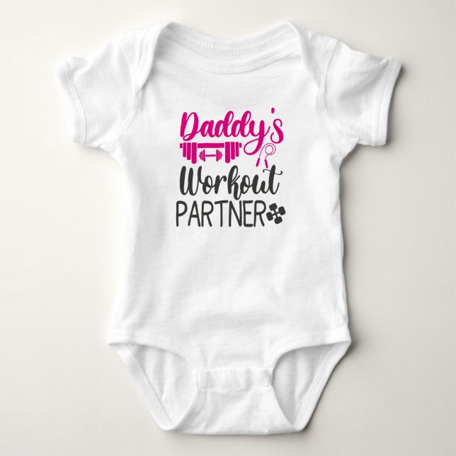 Body Para Bebê Pai Gym Bebê Cresce Presentes Engraçados (Frente)