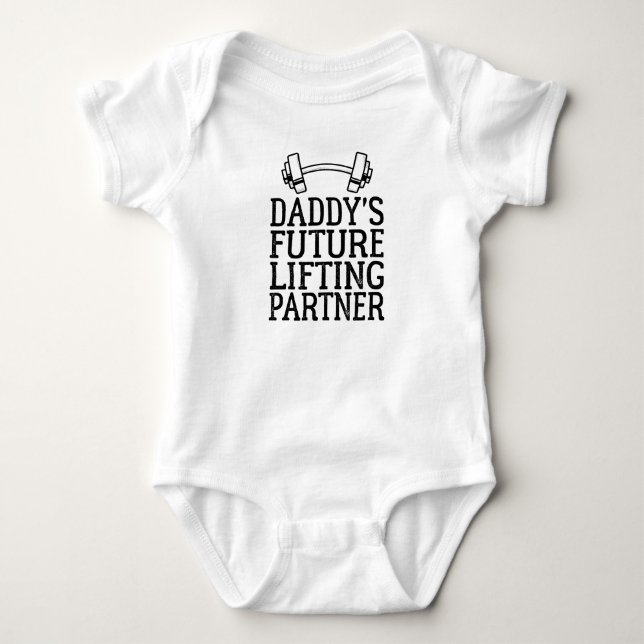Body Para Bebê Pai Gym Bebê Cresce Presentes Engraçados (Frente)