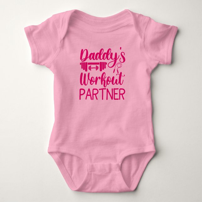 Body Para Bebê Pai Gym Bebê Cresce Presentes Engraçados (Frente)